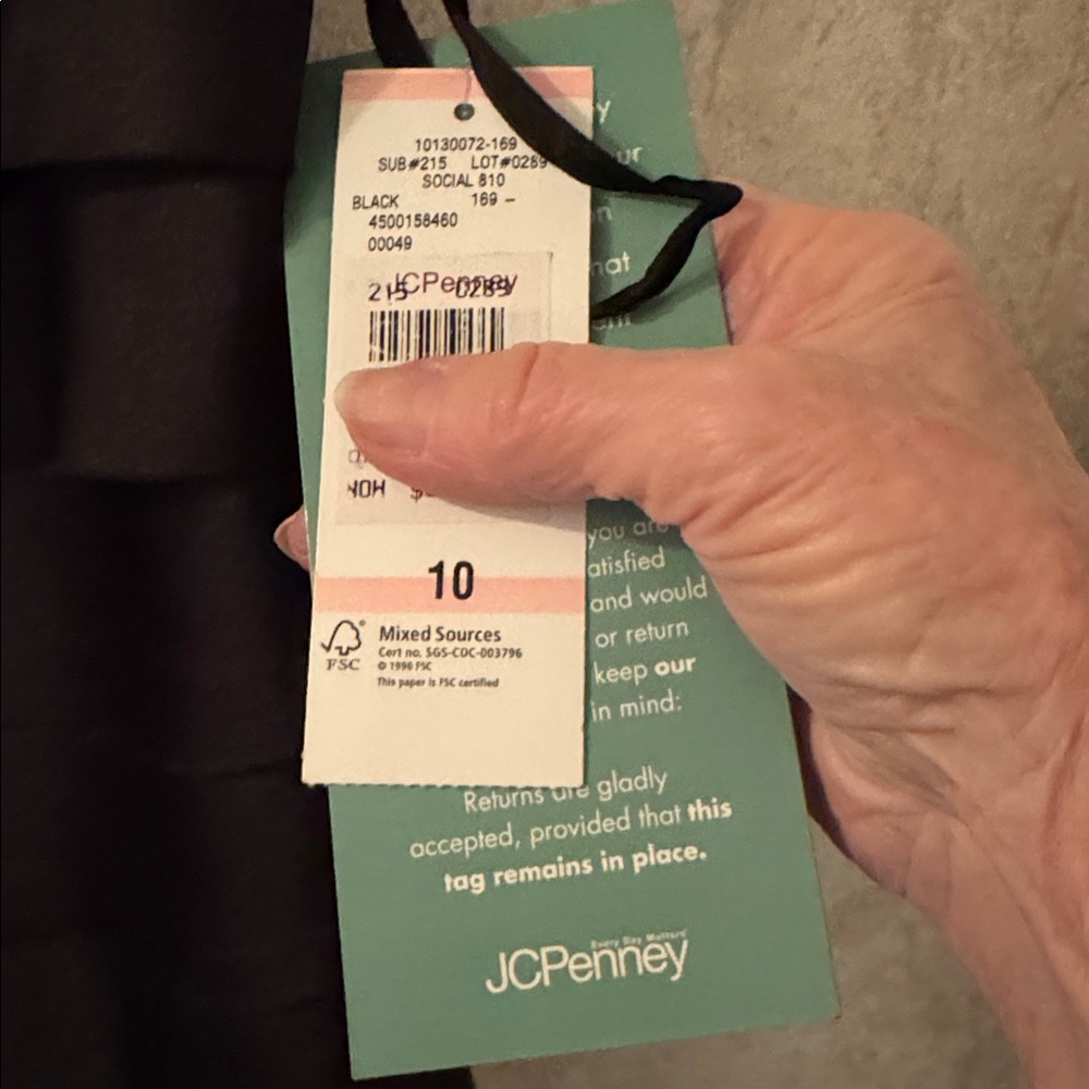 NWT JCPenney Black Layered Dresss - Picture 5 of 16